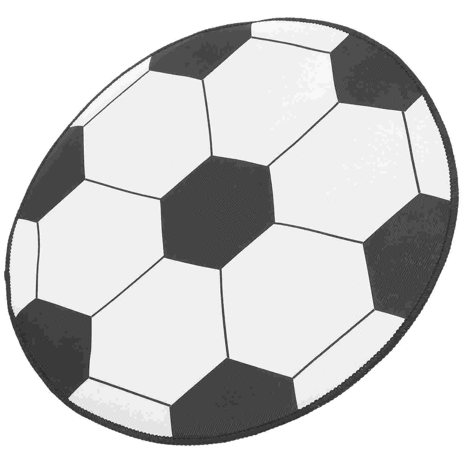 Round Soccer Ball Rugs Unique Home Football Computer Chair Mat Entry for inside House