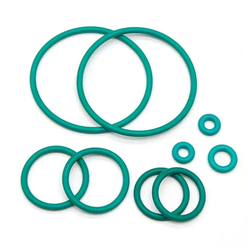 10/50pcs CS 3.1mm OD 10~70mm Green FKM O Ring Sealing Gasket Oil Resistant High Temperature Resistance Fluorine Rubber O Rings