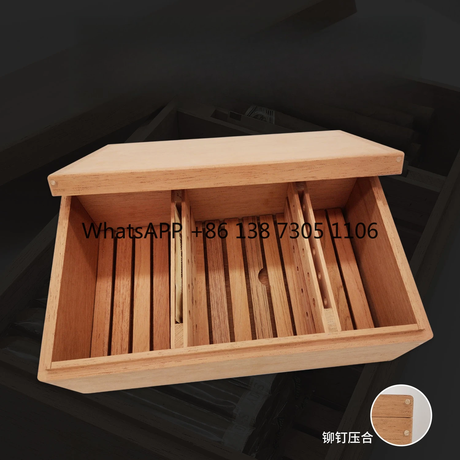 

коробка для сигар, увлажняющая коробка из кедра, импортная герметичная и утолщенная портсигар большой емкости из испанского кедра.