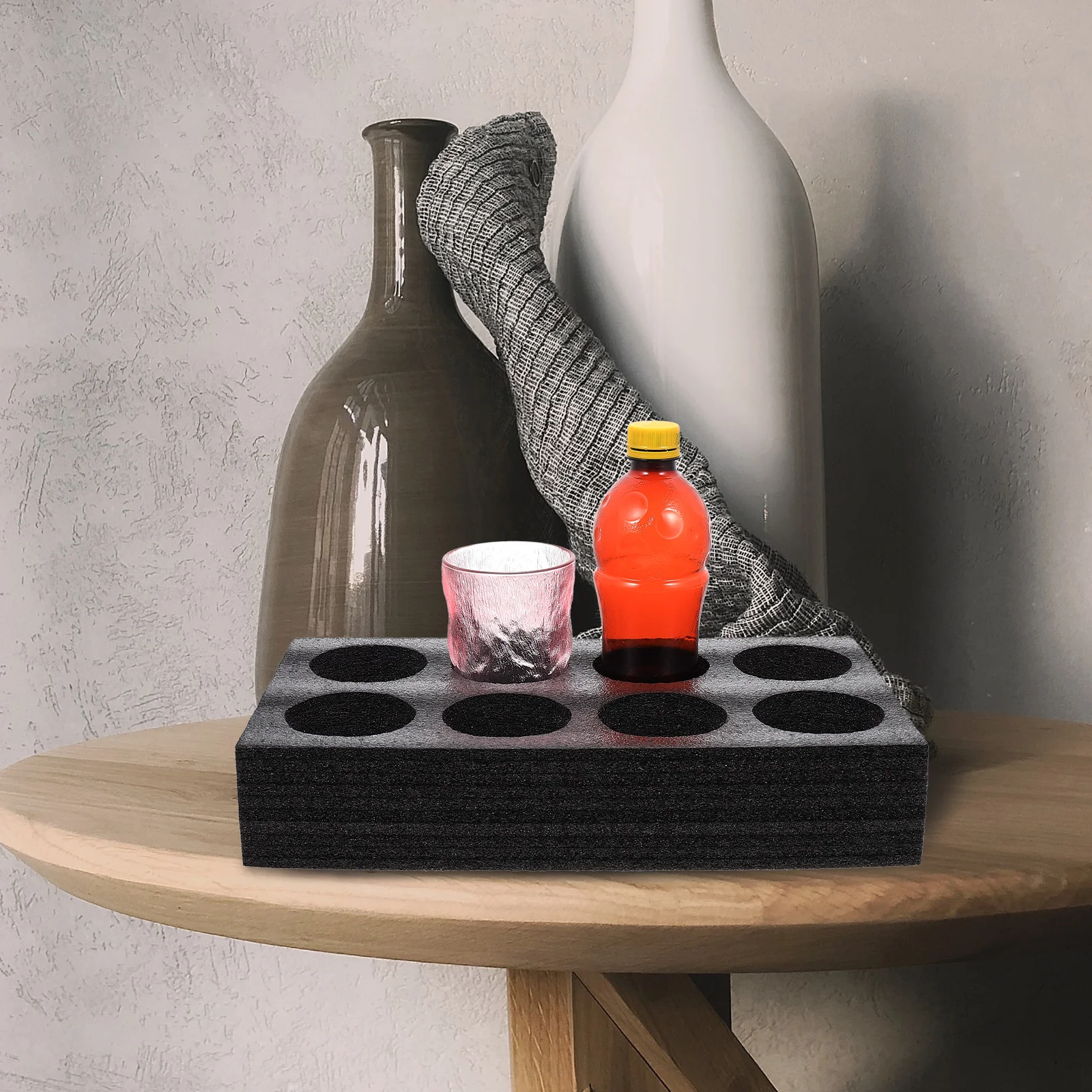 

2pcs Beverage Fixed Cup Holder Coaster Tray Leak-Proof Drink Carrier for Coffee Shop Restaurant Outdoor Reusable Takeout