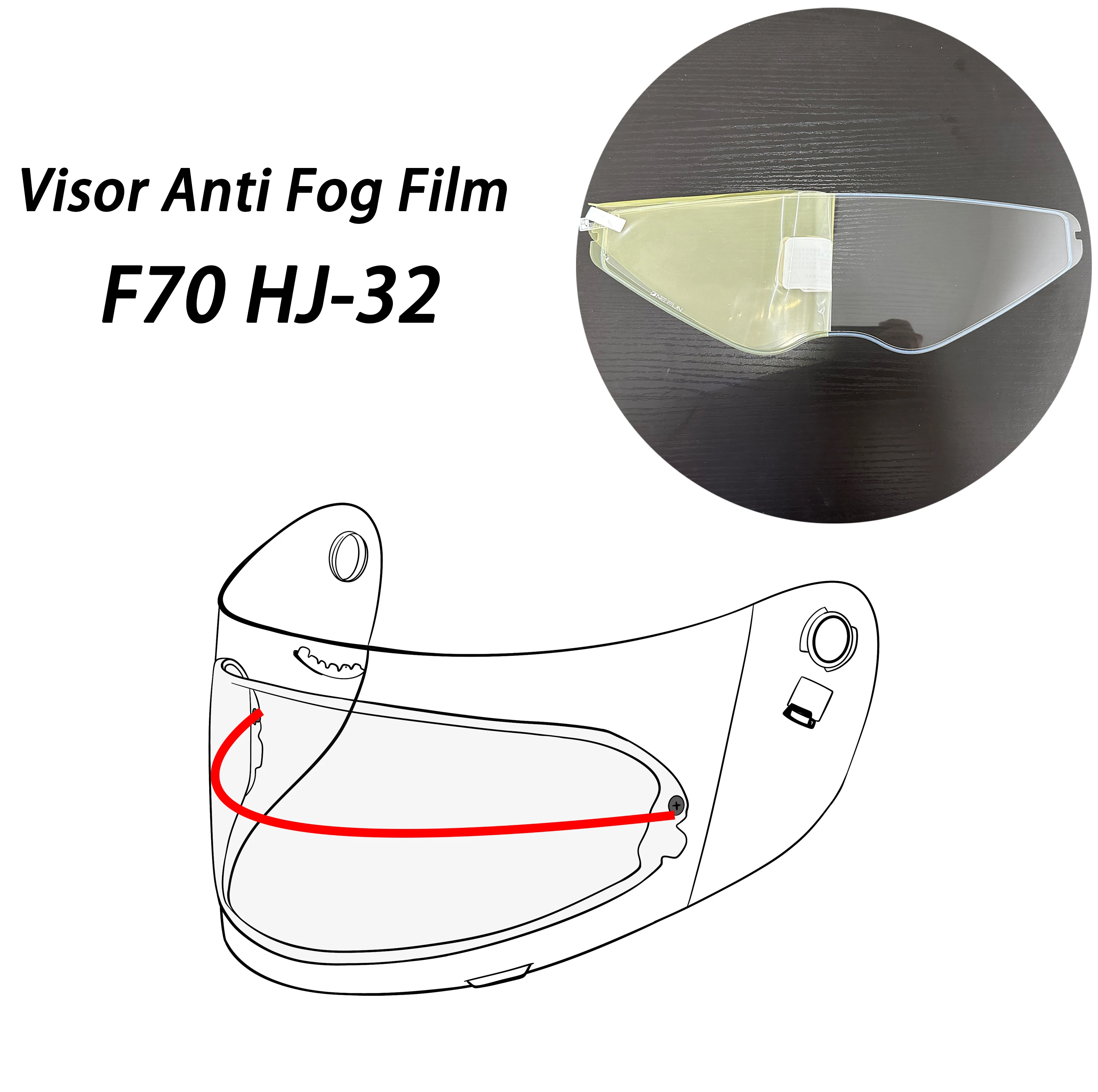 

Motorcycle Helmet Visor Anti Fog Film f70 Visor Helmets Lens Film For HJC F70 HJ-32
