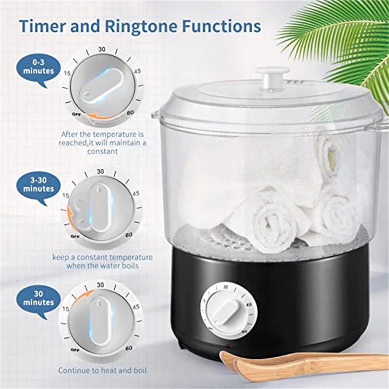 Towel Steamer Spa Facial Skin Moisturizing Tool Electric Steam Steriliser Fast Heating Towel Warmer Spa Facials Shaving Barber