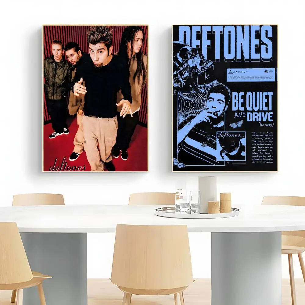 Alternative Band D-Deftones Poster Frameless Peel-and-Stick Removable Wall Art Print