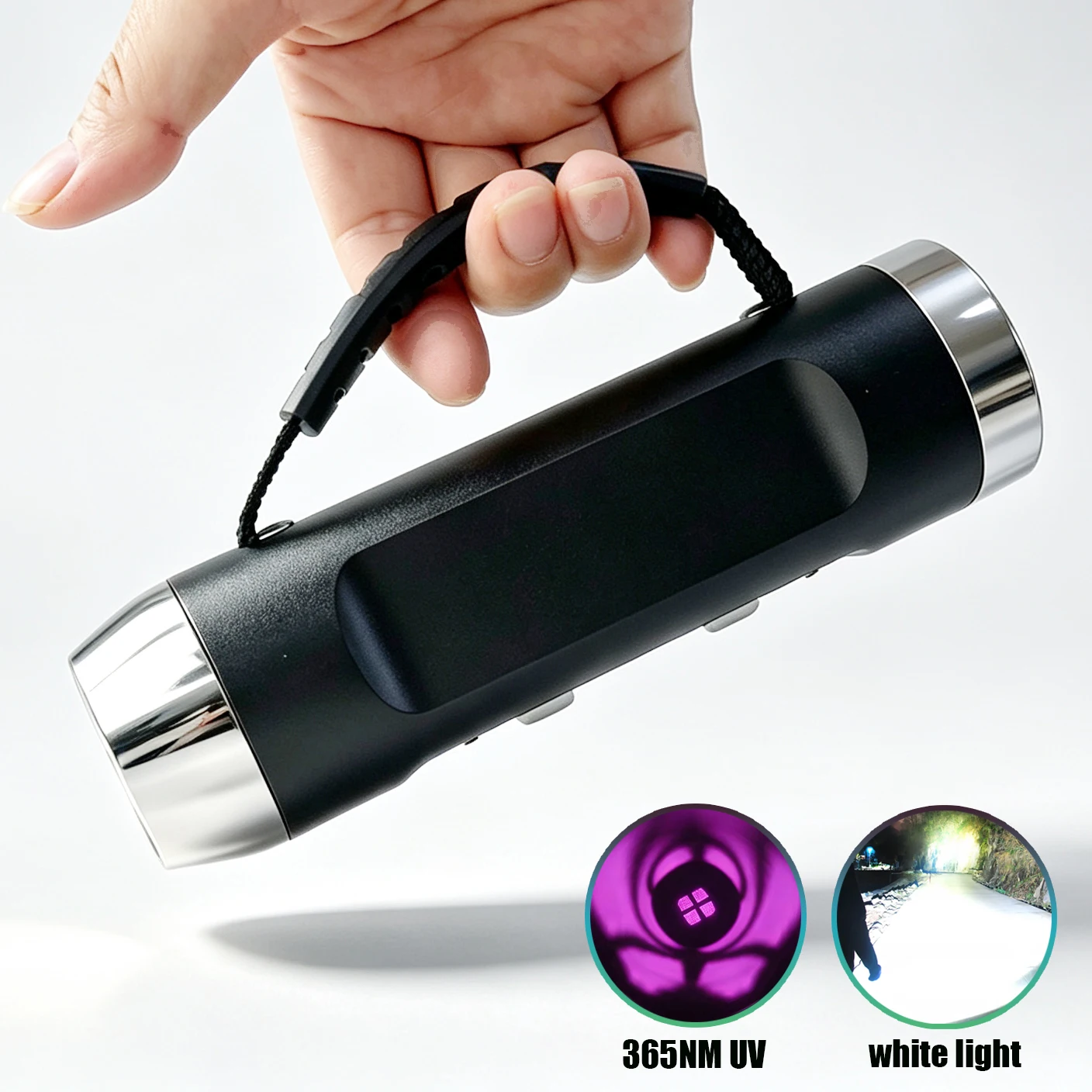 365nm UV+White Light Power Flashlight Ultraviolet SST40 white light Torch for Money Ore Pet Stains Leakage Marker Detector lamp