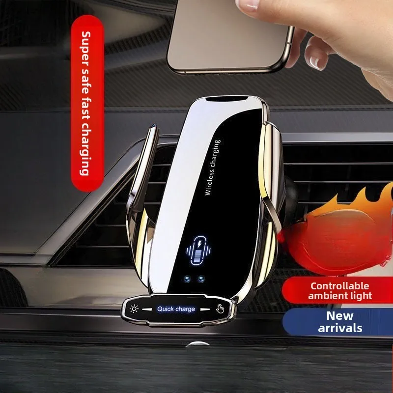 

Car Mobile Phone Holder Wireless Charging Navigation Support Frame Anti-shake Magnetic Fast Charging Mobile Phone Holder