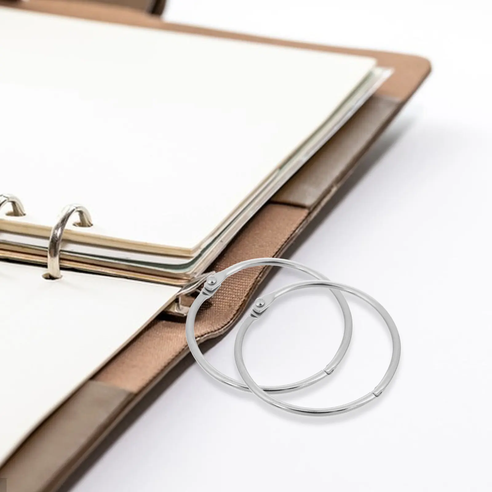 20Pcs Sturdy Iron Book Binder Rings Openable Metal Hoops for Paper Binding Notebook Organization Flashcard Rings Office Supplies view 5
