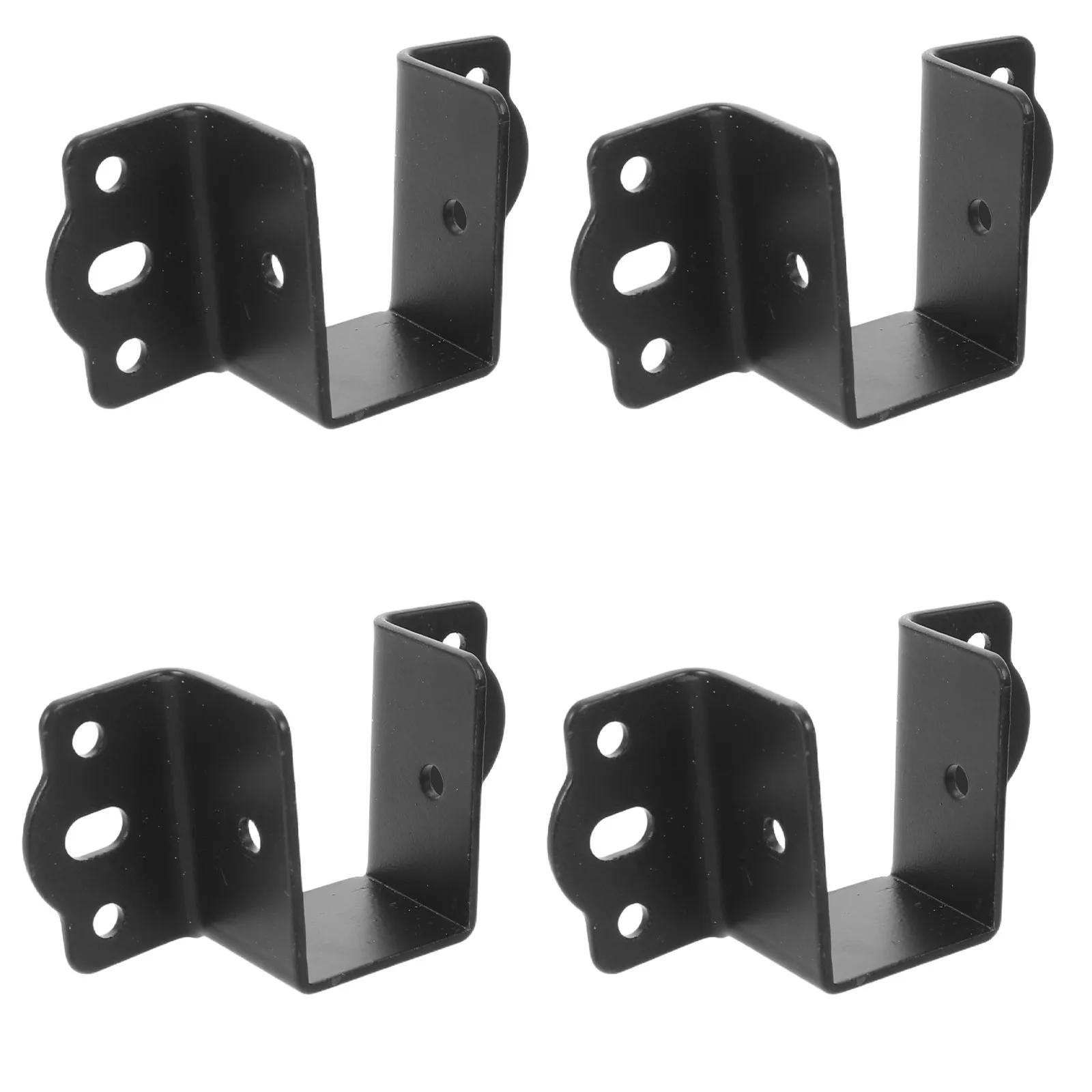 4 Pcs U Shaped Bed Rail Brackets Bed Frame Holder Assembly Parts Replacement Components Metal Support Bracket Joint