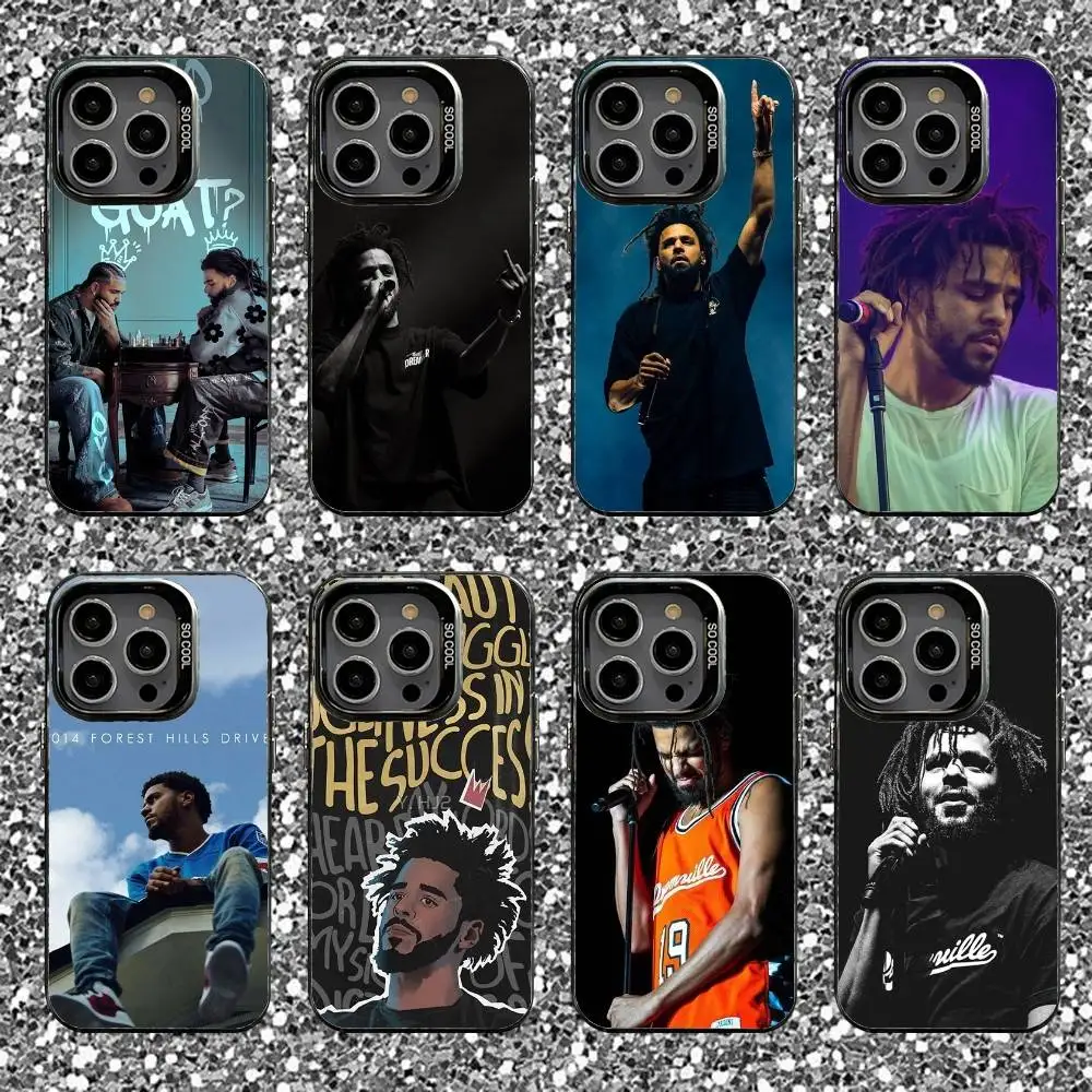 

Rapper J Cole Phone Case For iPhone 16,15,14,13,12,11,Pro,XS,Max,Plus,Mini,SE Black Candy Matte Shockproof Cover