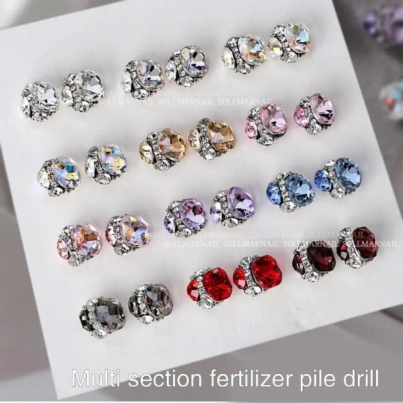 Q1FB Pack of 5 Rhinestones Charms Crystal Nails Art Decoration