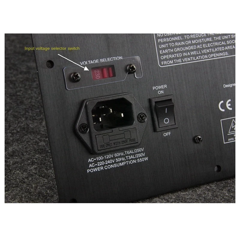 220V HIFI Mono 350W Heavy Duty Subwoofer Digital Active Amplifier Board Pure Bass Home Audio System EU-Plug Durable