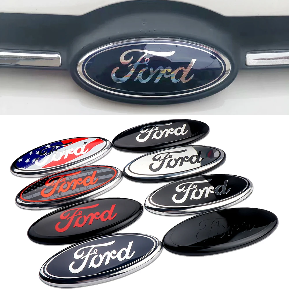 Car Front Hood Emblem Sticker Bonnet Trunk Sticker For Ford Mondeo Explorer Ranger Focus Fiesta Shelby Transit Ecosport Escape