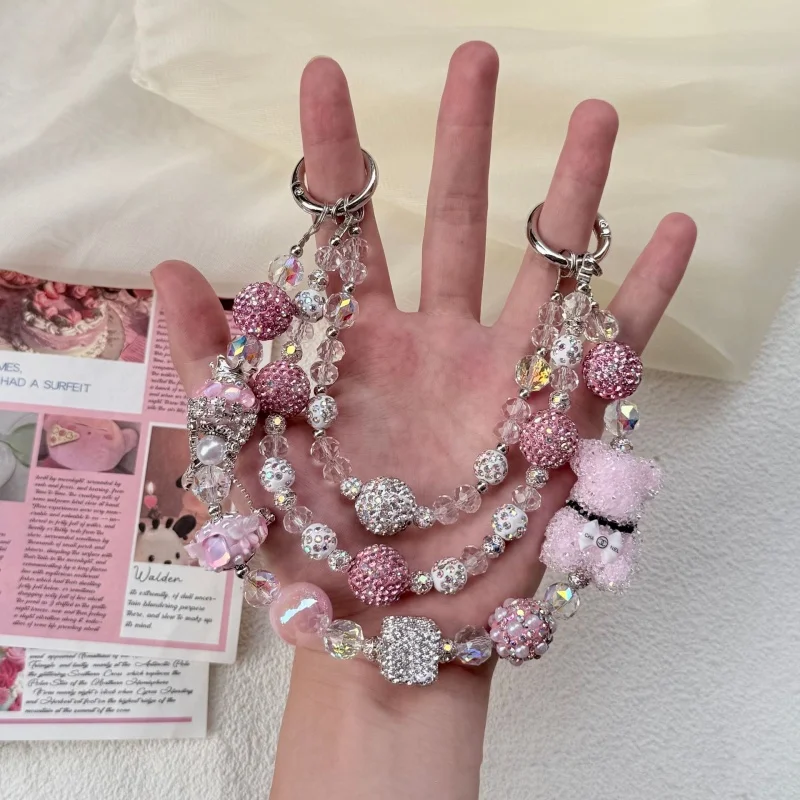 New Model DIY Multifunctional Little Bear Bag Chain Fashionable Ladies Hand Bag Pendant Luxury Accessories Mobile Phone Chain