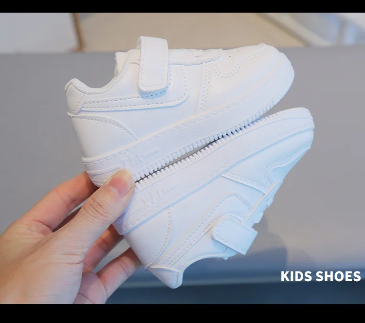 Herbst Kinder-Sneaker Jungen Freizeitschuhe Leder Flache Schüler-Gehschuhe Rutschfeste Mädchen Leichte Sport-Tennisschuhe – Detail 15