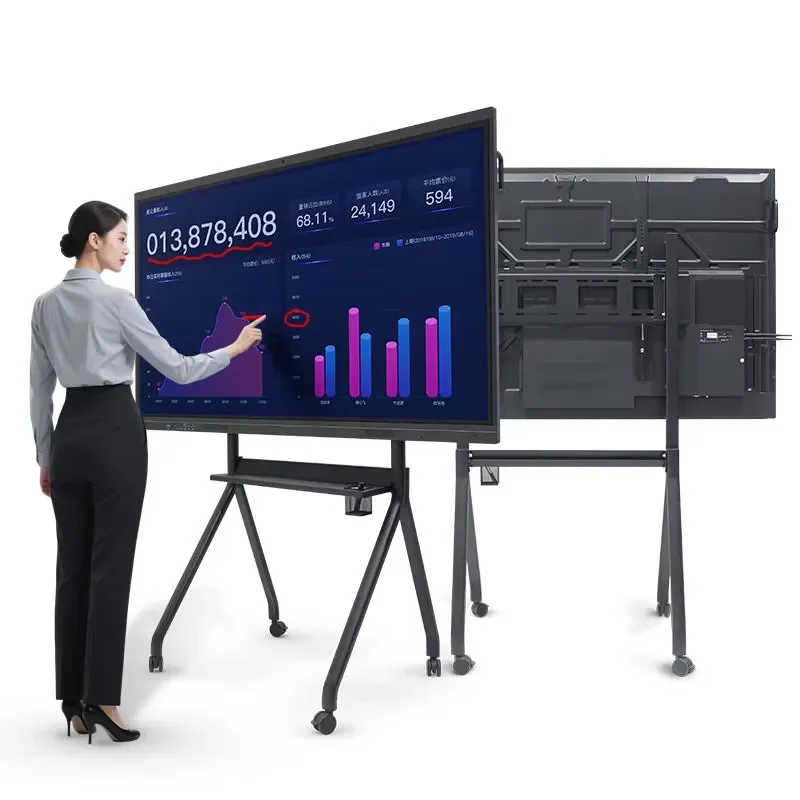 65 Inch Interactive Whiteboard Smart Touch Screen Flat Panel Display Educational Digital Signage For School Office Meeting