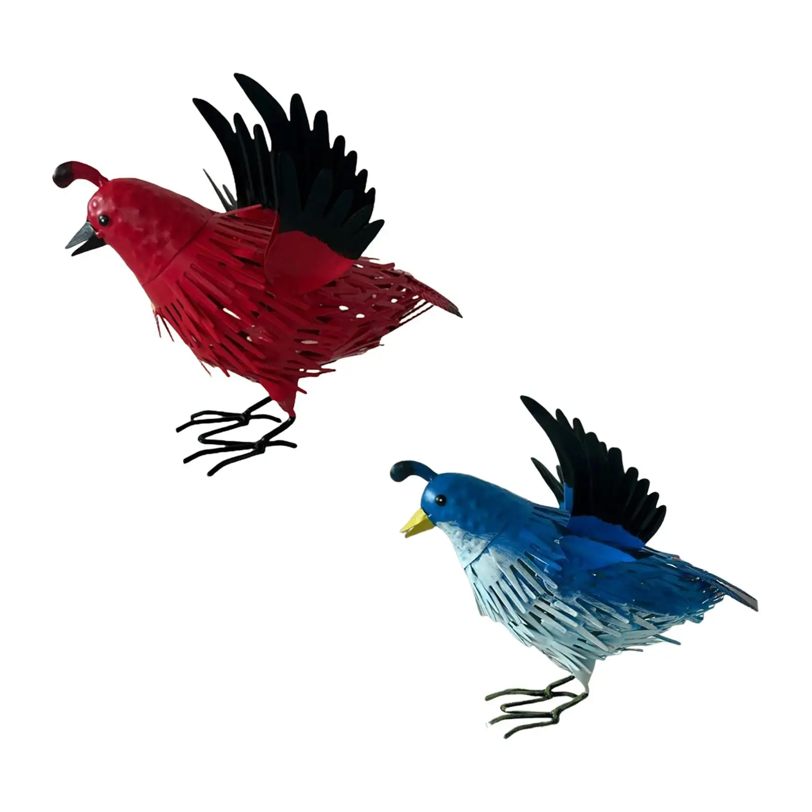 

Artificial Robin Figurines Multifunctional Creative Iron Robin Ornament for Living Room Souvenir Photo Props Table Holiday Gift