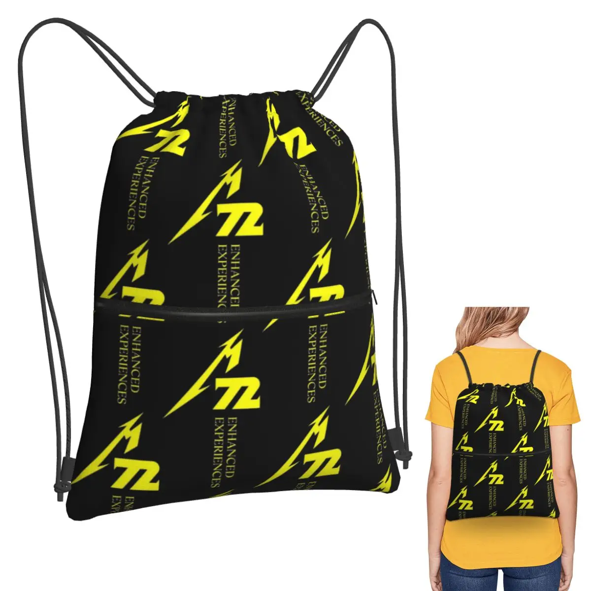 Metallicas M72 Word Tour Backpacks Fashion Drawstring Bundle Pocket Sundries Bag Book Bags for Man Woman Students