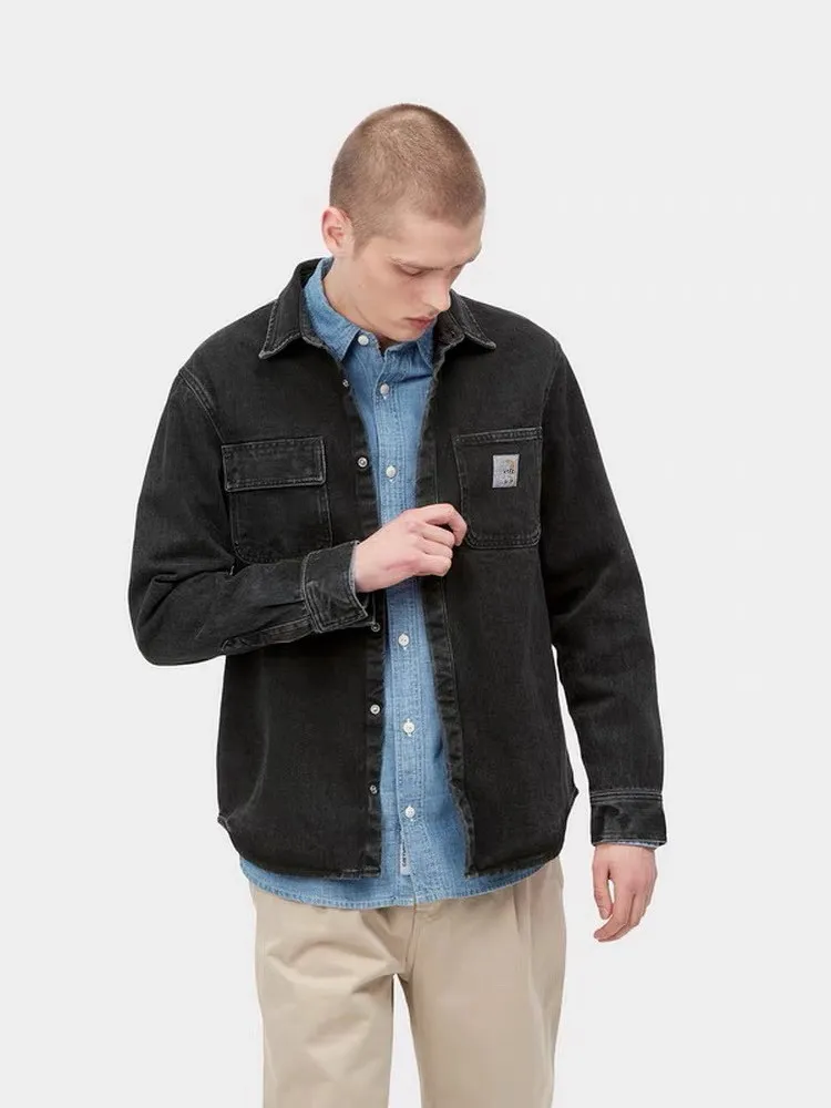 

Classic American Streetwear CRHT Vintage Waed Denim irt Loose Fit Versatile Slimming Long Sve Wear Resistant Spring Au...