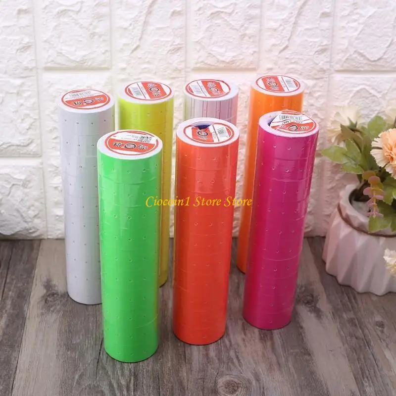 A3PC 10 Pcs Label Price Tag Rolls Tag Label Refill FOR Price Gun MX-5500 White for w/ Double Red Lines Yellow Red Pink