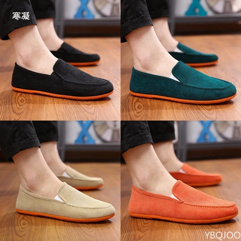 Man Big Size Loafers Schoenen Flats Slippers Stof Slip-On Mannen Rijden Schoenen Mode Zomer Stijl Zachte Mannelijke mocassins