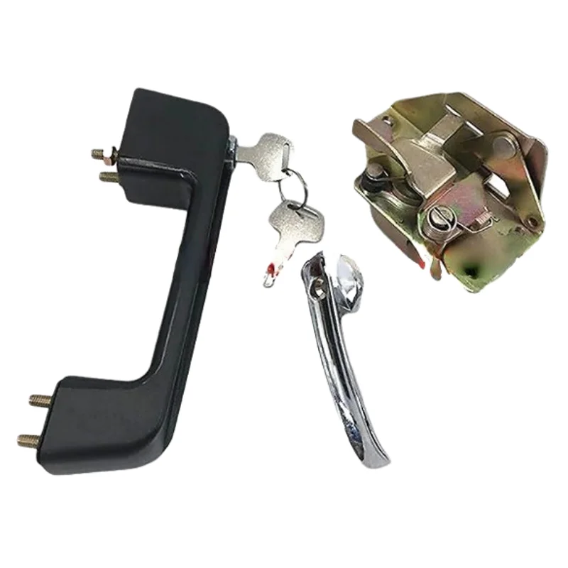 For Hyundai R225-5 series cab door lock assembly inner handle outer handle lock block toolbox lock