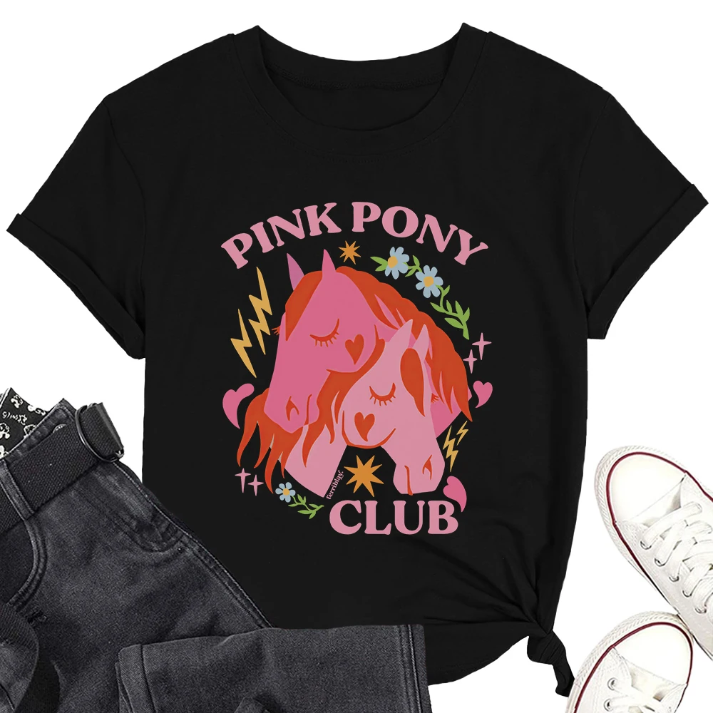 Pink Pony Club song fans Gift Short Tee Cotton T-Shirt Fashionable shirt Men/Women Tee