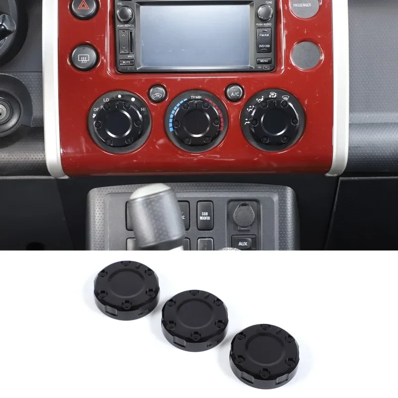 Aluminum Alloy  Dashboard Air Conditioning Knob Cover  For  2007-2021 Toyota FJ Cruiser （Mecha）Car Interior  Accessories