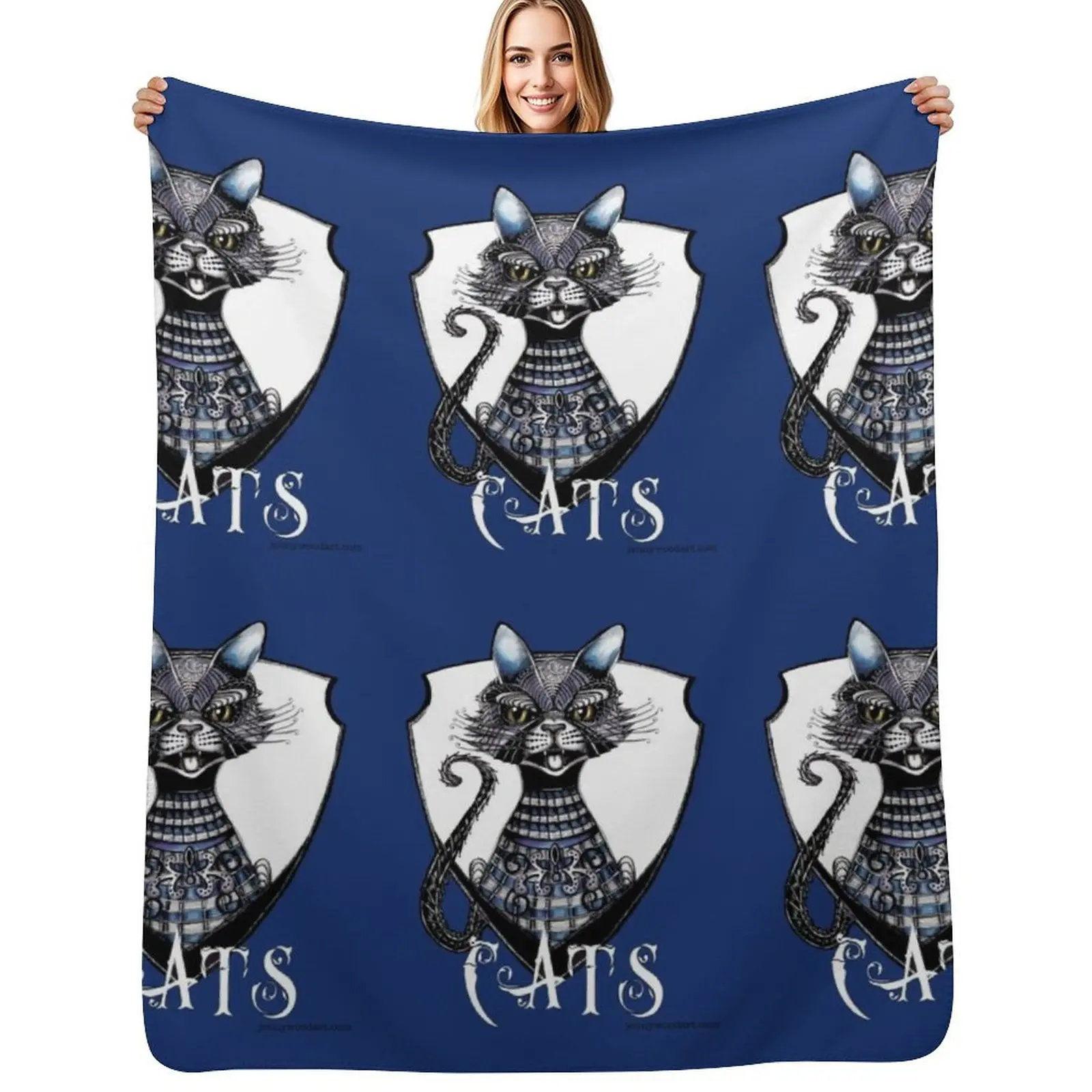 

A cat named Geelong Throw Blanket Camping Warm Shaggy Luxury Thicken Blankets