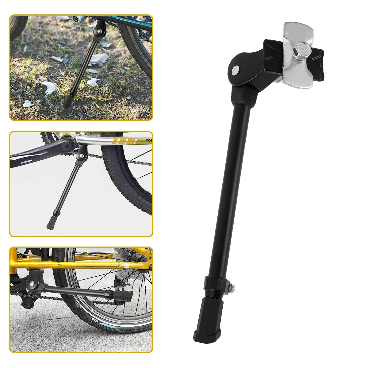 Bicycle Kickstand - 24-27インチ自転車サイドサポートバイクキックスタンド駐車スタンドフットブレースフットライディングアクセサリー調整可能なバイクキックスタンド