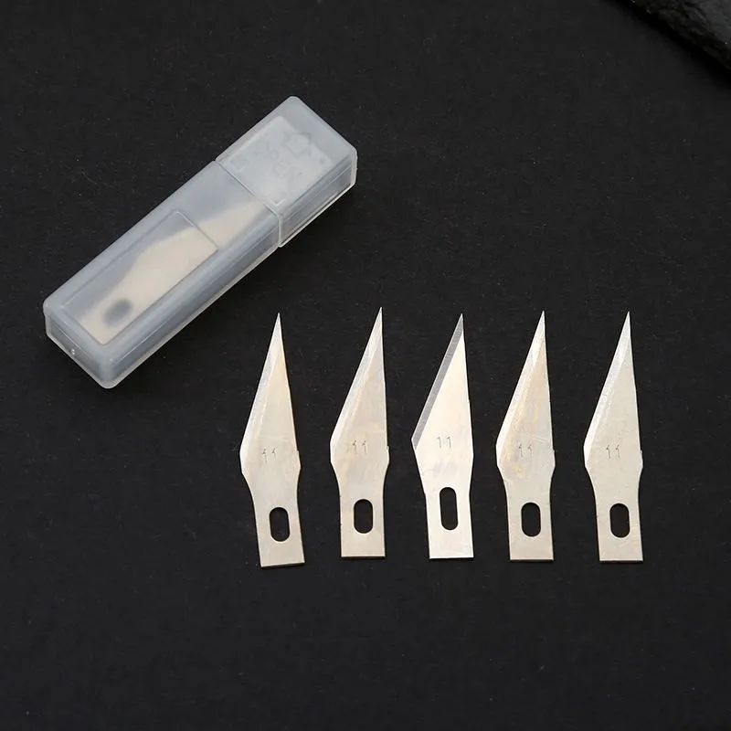 Metal Scalpel Knife Tools Non-Slip Knife Blades Engraving Knife Mobile Phone Film Paper Cut Carving Tools