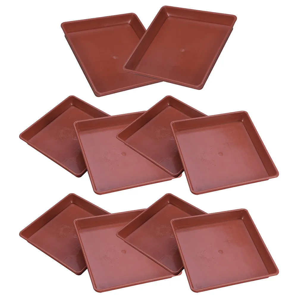 10Pcs Plastic Flowerpot Tray Plant Saucer for Indoor Outdoor Use Drip Water Catcher Drain Tray Garden Bonsai Pot Plate