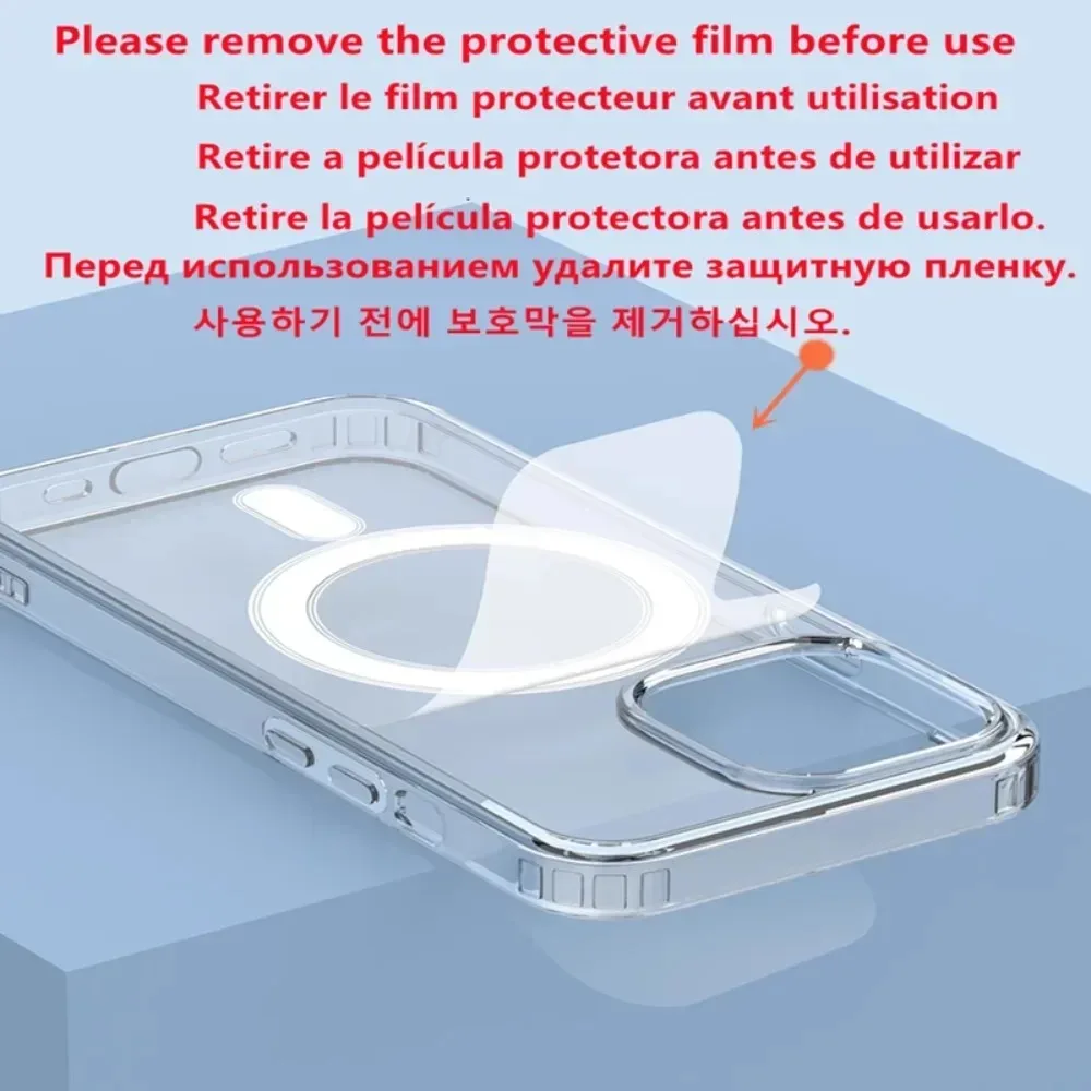 Luxuriöse Transparente Magnetische Hülle für iPhone 17 18 16 Pro Max 16 Plus für MagSafe Magnetische Hülle mit Kamera-Steuerung und Touch-Button-Abdeckung – Detail 2