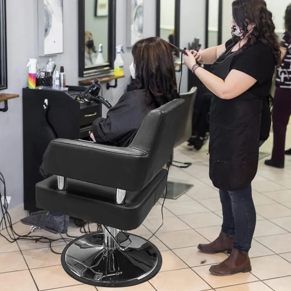 Friseurstuhl, Salonstuhl für Friseure mit hydraulischer Pumpe, höhenverstellbar, 360-Grad-Drehstuhl für Friseure