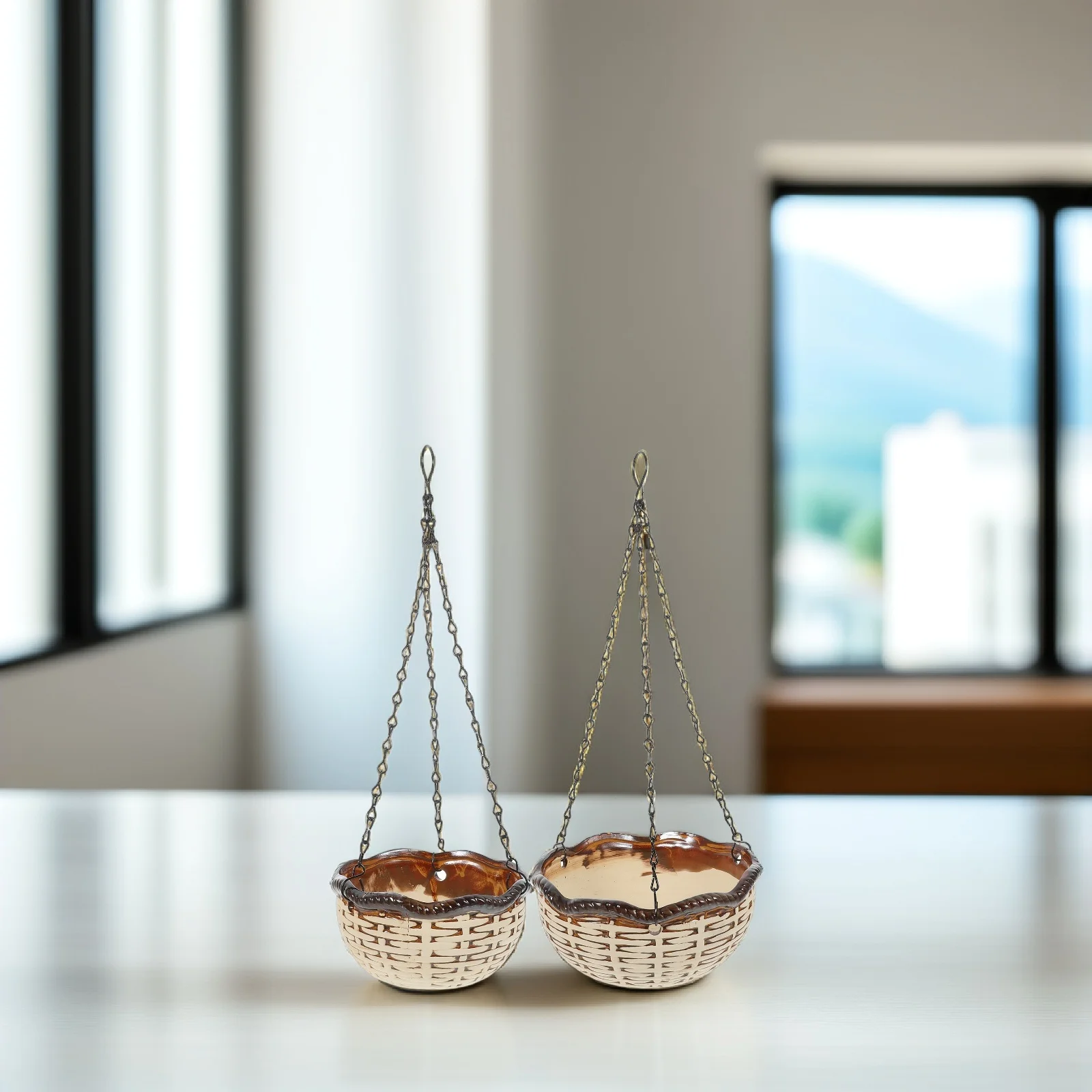 

1Set Ceramics Flower Pot Set Stylish Garden Planter for Living Room Wall Decoration Brighten Up Sheds with Favorite Flowers Or