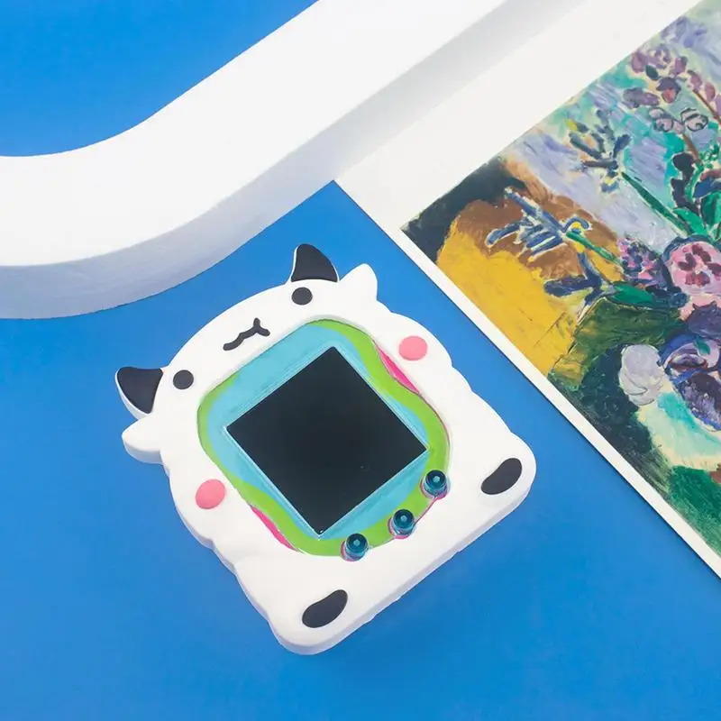 Pet Game Machine Case Shockproof Anti-Scratch Protective Shell Silicone Protective Shell Cow Shape Electronic Pet Game Console