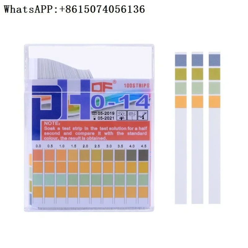 

DF Dongfeng Four Color Contrast PH Test Paper Box 0-14 (0.5) Skin pH Value Acidity Meter Test Paper Wide Range Test Paper(5PCS)