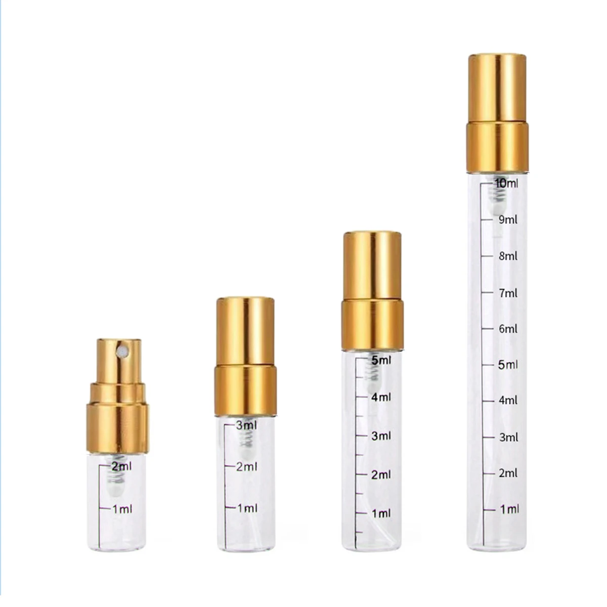 50/100 Stück 2 ml 3 ml 5 ml 10 ml Großhandel nachfüllbare Parfümflasche leere Sprühflasche abgestufte Flasche Parfümflaschen