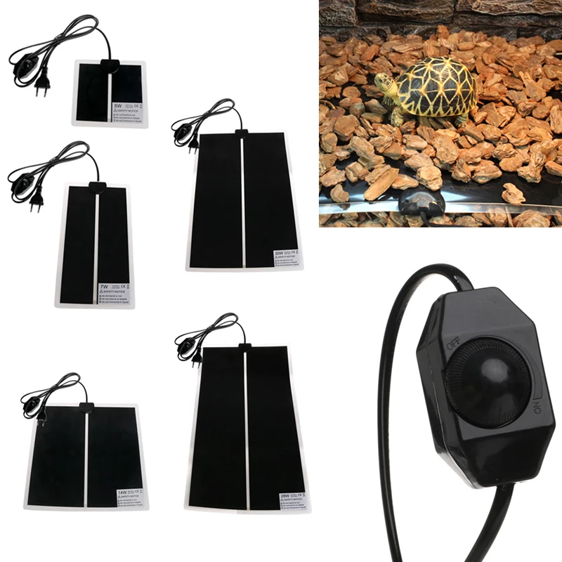 1PC 5/7/14/28/35W Adjustable Temperature Reptile Heating Pet Warmer Bed Mat