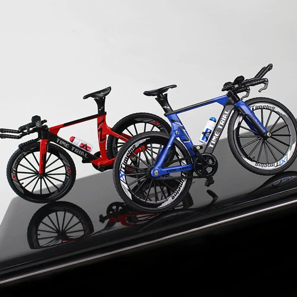 Фигурки моделей велосипедов, миниатюрные металлические фигурки высокой мощности, коллекционная игрушка для велосипеда, гоночный велосипед с пальцами, литые под давлением для детей