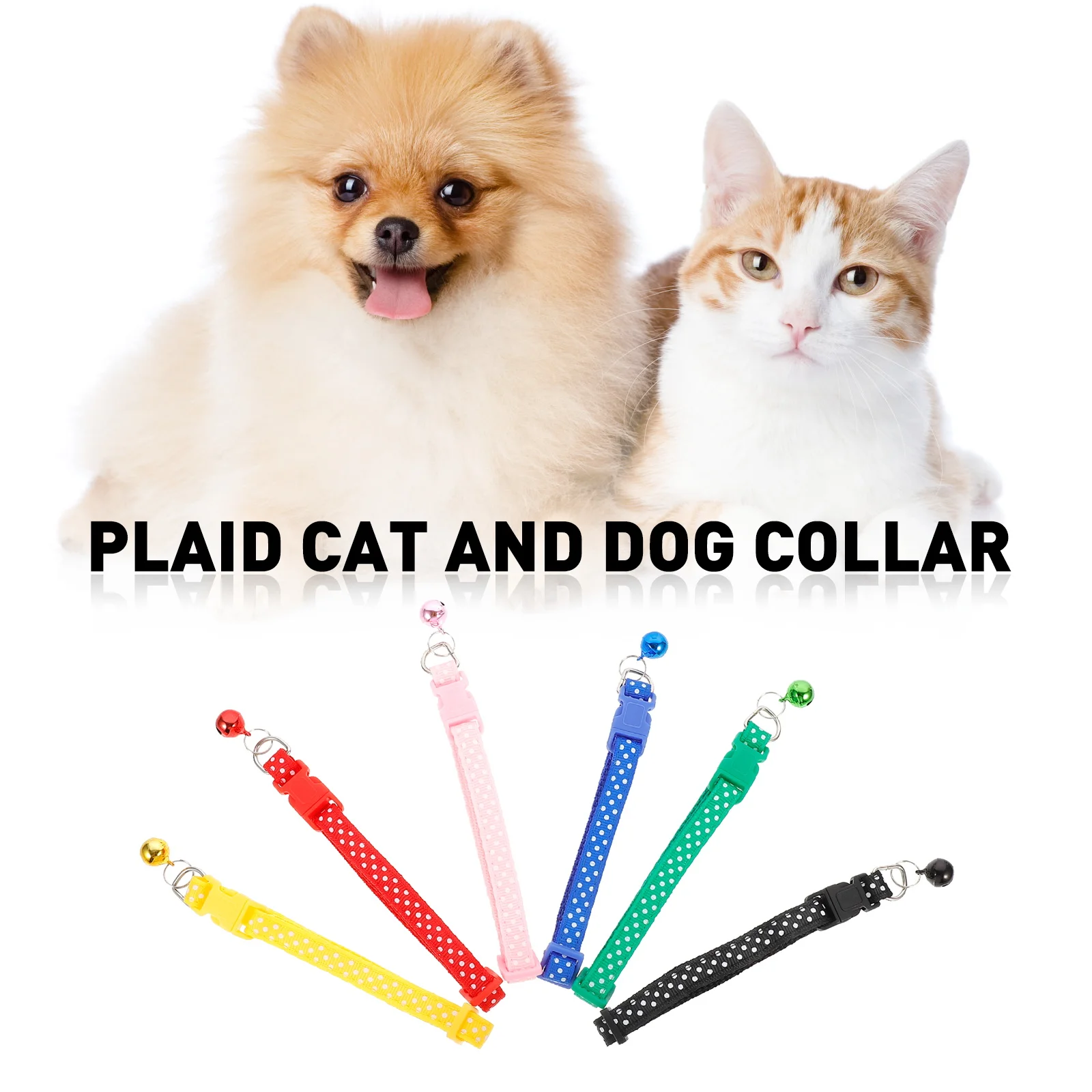 

6pcs Adjustable Strap For Dog Cat Comfortable Wear 6 Colors Multiple Sizes Small Pet Adjustable Pet Collar Collar