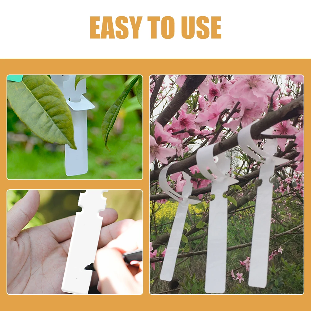 

200pcs Waterproof Plant Labels PVC Durable Garden Tags for Horticulture Flowerpot Outdoor Planter Signs Lightweight Practical