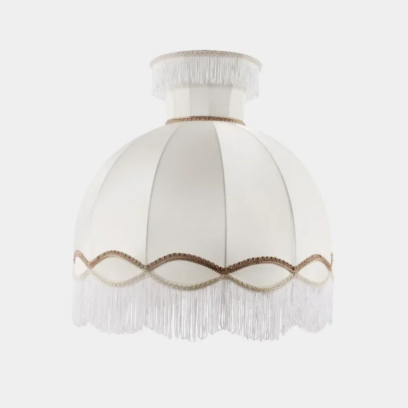 

Modern high-grade elastic cloth cloth table lamp shade floor lamps, beige fringed lace fabric abajur 인테리어 lampara de pie лампа