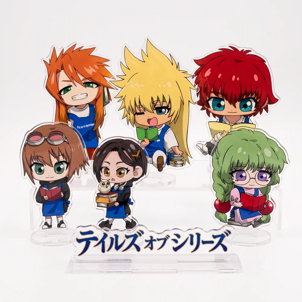 Anime Tales of Series Acrylic Keychain Stand Set Rita Shionne Luke Chibi Figure Desktop Plate Itabag Decor Fans Gift