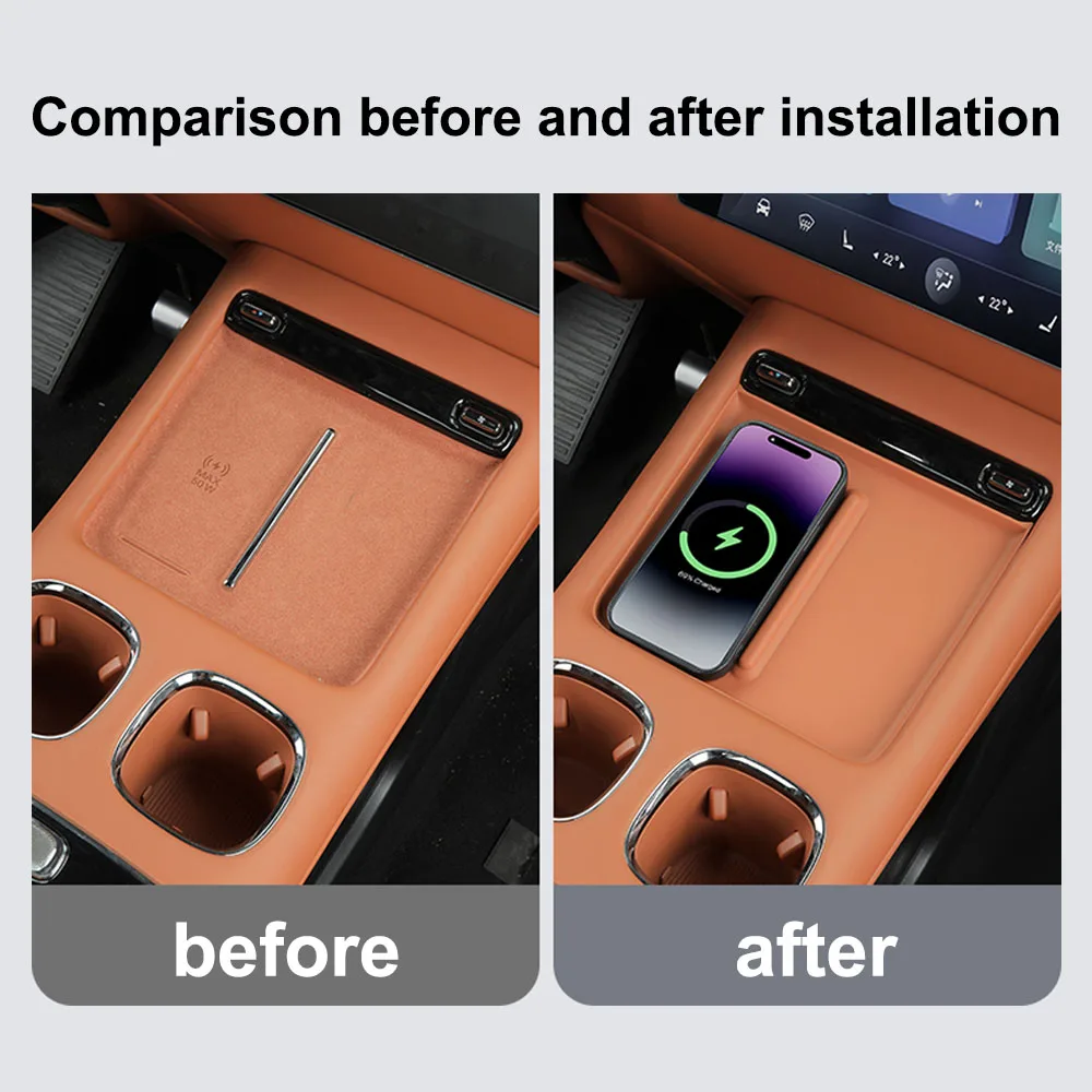 For GAC Trumpchi S7 2025 2026 Wireless Charging Pad Car Modification Accessories Original Car Color Silicone Pad Wear-resistant