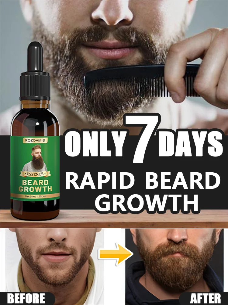 Fast Setting Beard Growth Serum, Thicker, Longer, Fuller Beard