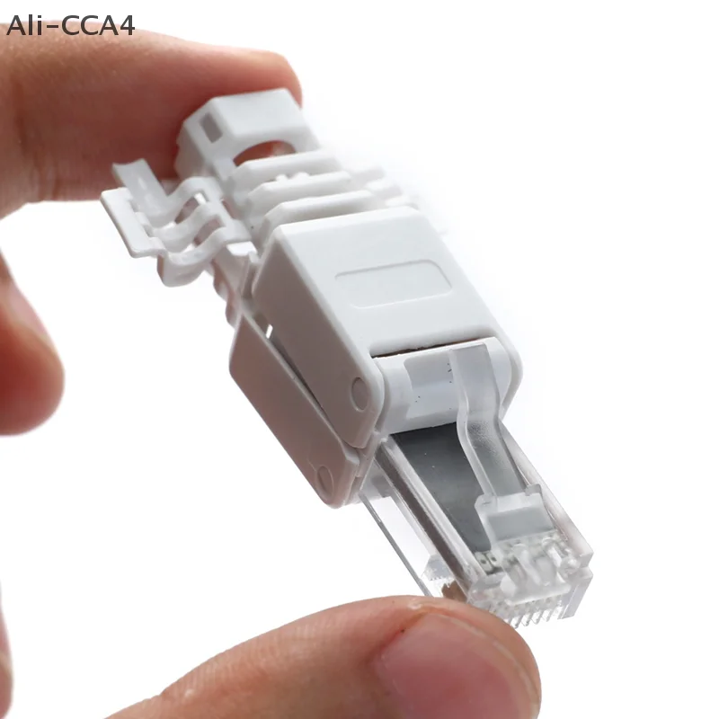 CCA4-No Crimp Ethernet Cable Tool-Free Crystal Head Plug CAT6 RJ45 Connector Application Cat6 Cable Suitable for Ethernet Cable