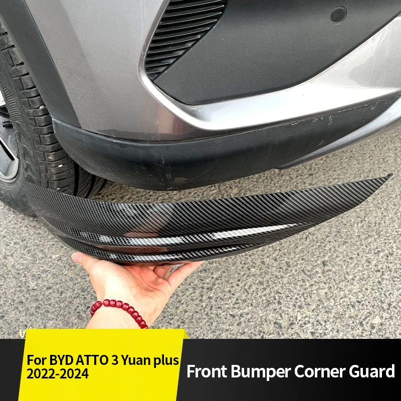 

Front Bumper Corner Protector Guard For BYD Yuan Plus ATTO 3 2022-2024 Anti-collision Protection Decoration Trim Car Accessories