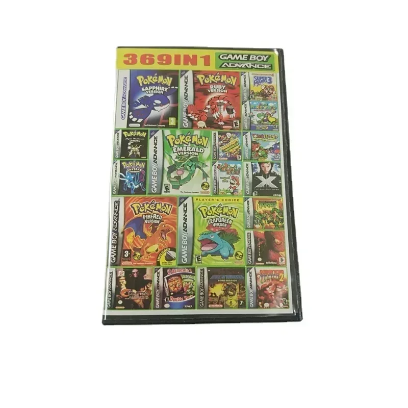 For GBA SP Game Deck Cards, 369in1 Game Boys Advance Games Pokemon Classical GBC Sereis NS