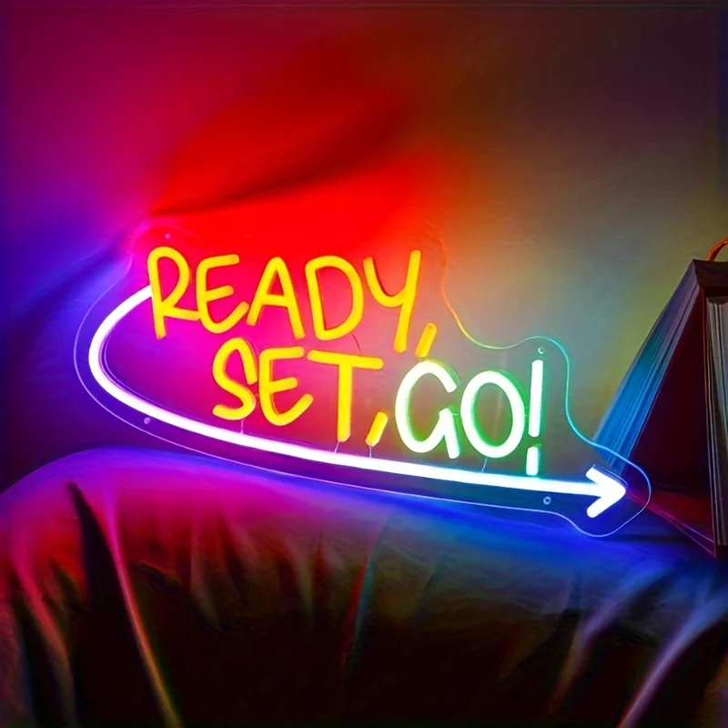 Ready-to-Use USB-Powered LED Neon Light Wall Lamp - Single-Color RGB-Free (No White/Cool-Tone) Multicolor Options