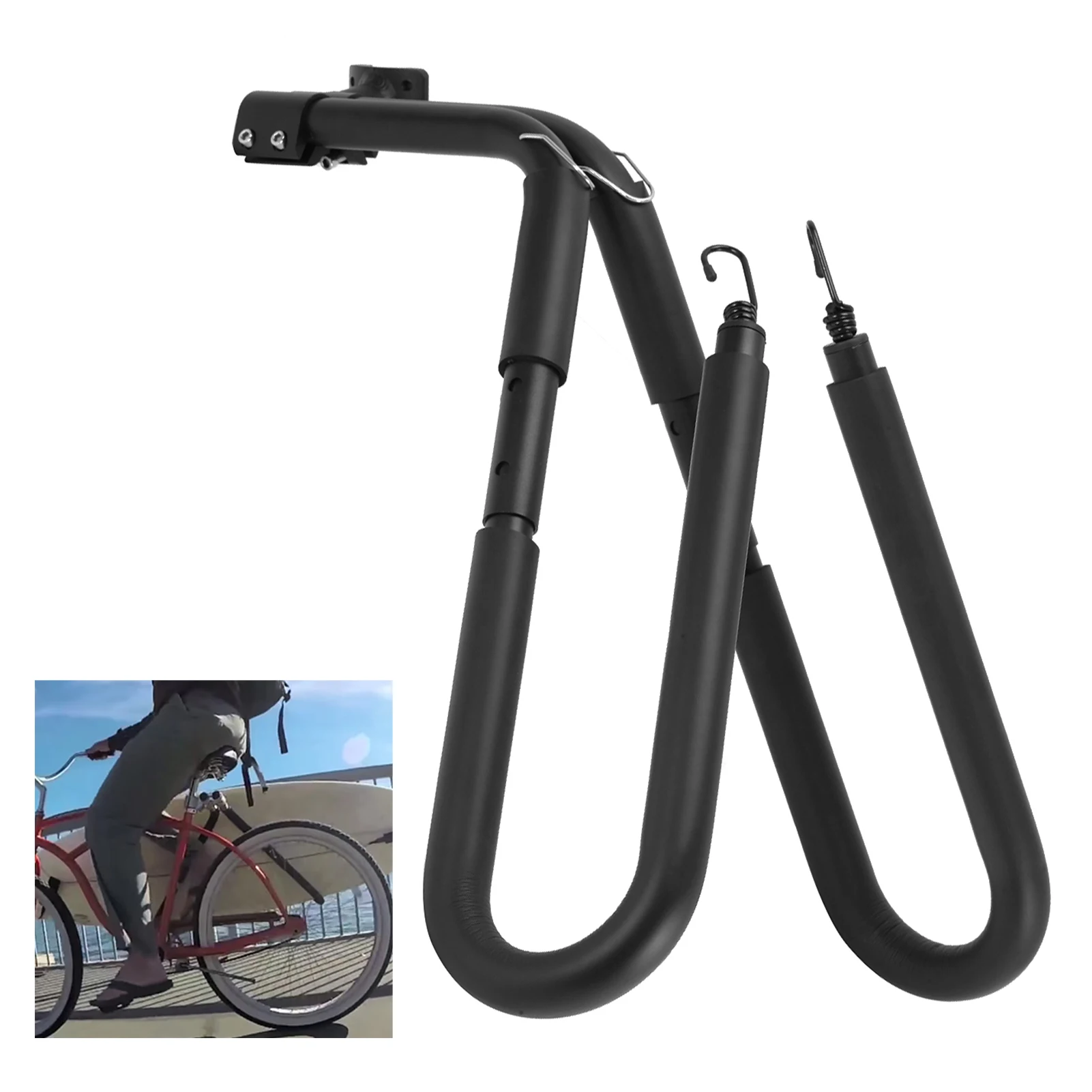 Bicycle Surfboard Rack Wakeboard Aluminum Alloy Bike Rack Mount To Seat osts Practical Surfboard Bike-Side Holder Riding