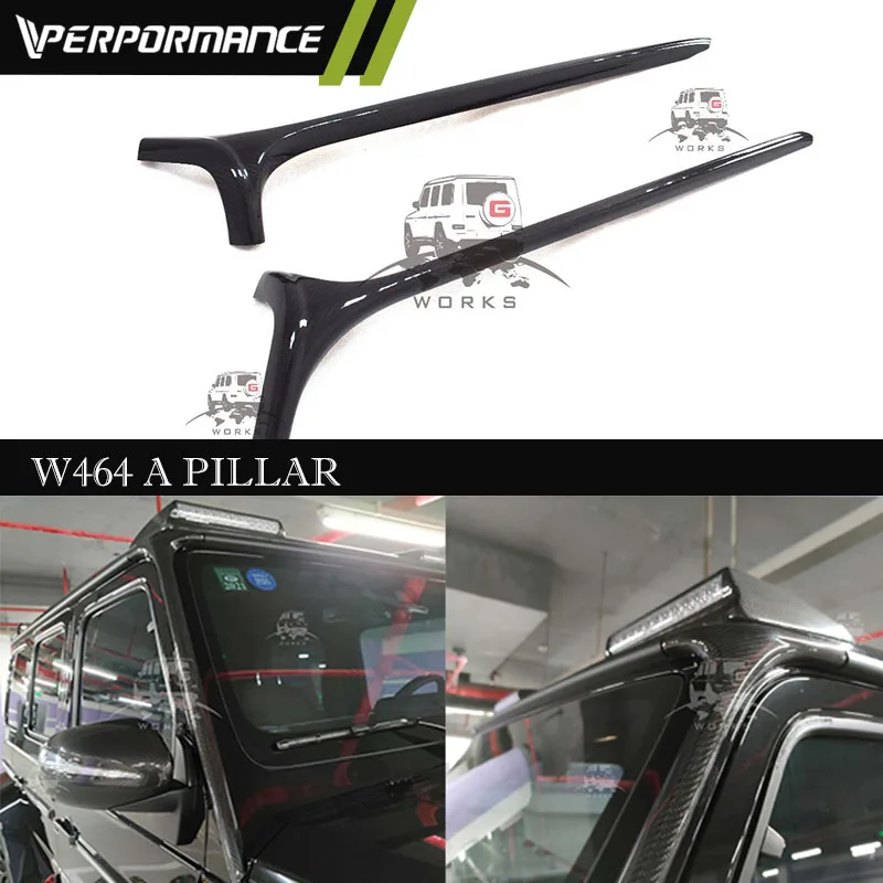 

2008-2018Year W463 Carbon Fiber A Pillar G63 G350 G550 Front Window trims exterior window cover